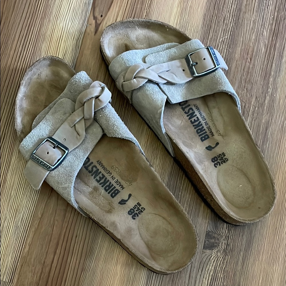 Birkenstock Light Beige Suede Sandals